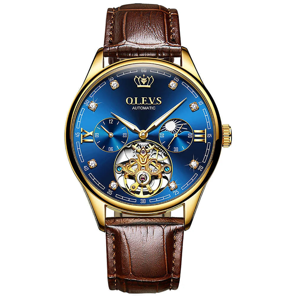 OLEVS 3601 Tourbillon skeleton luxury
