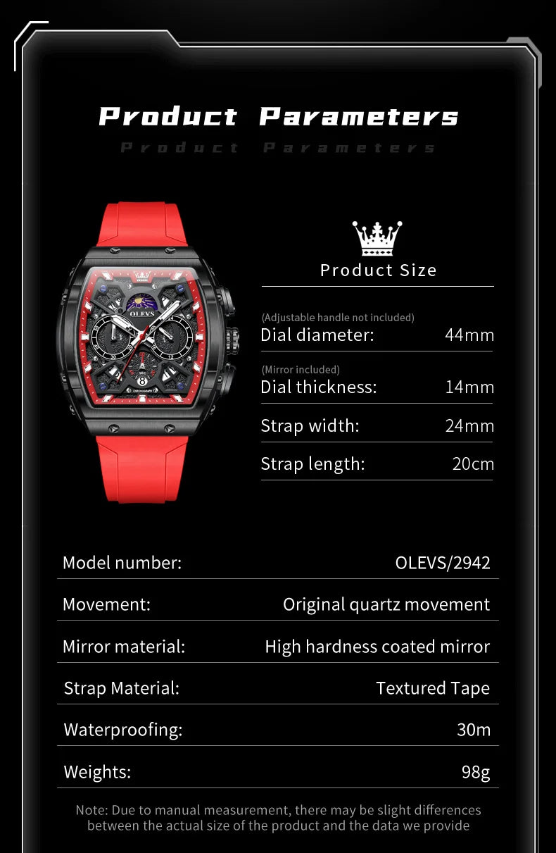 OLEVS 2942 Mens Sport Chronograph Quartz Watch