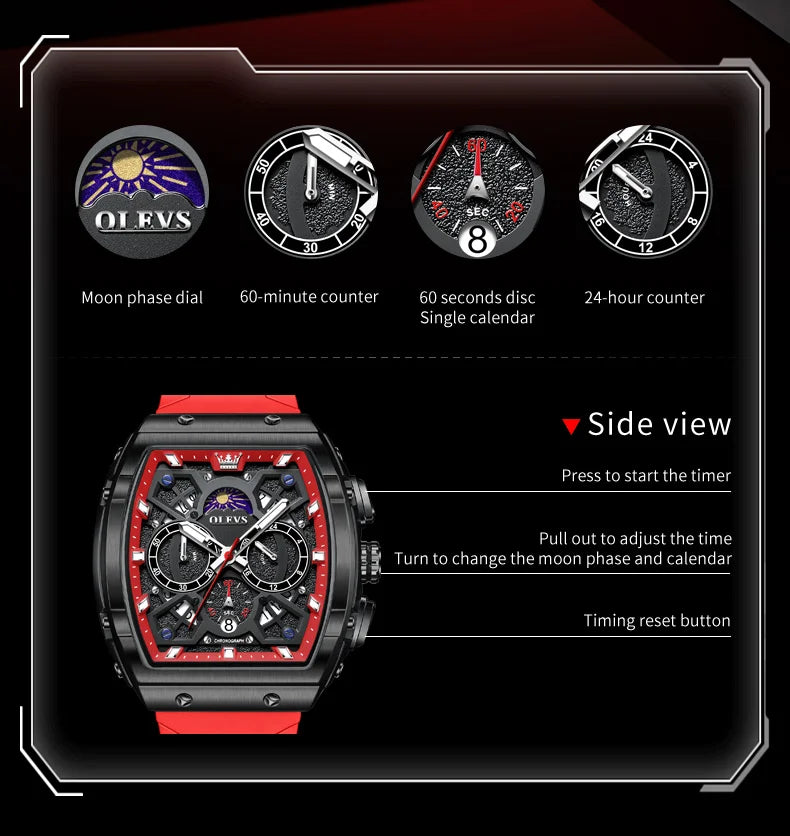 OLEVS 2942 Mens Sport Chronograph Quartz Watch