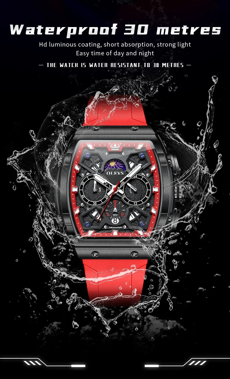 OLEVS 2942 Mens Sport Chronograph Quartz Watch