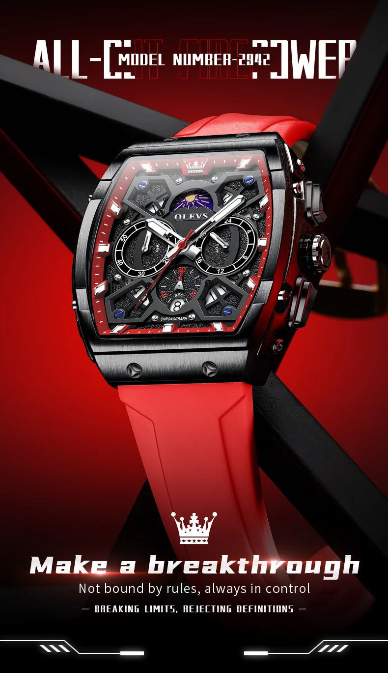 OLEVS 2942 Mens Sport Chronograph Quartz Watch