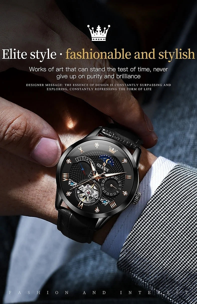 Olevs 6652 High-Quality Movement Automatic Mechanical Sports watch