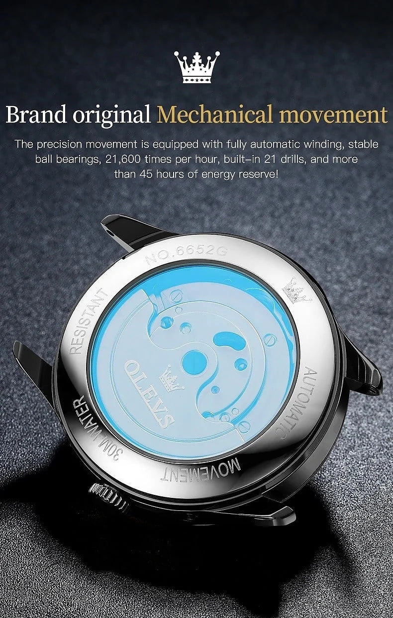 Olevs 6652 High-Quality Movement Automatic Mechanical Sports watch