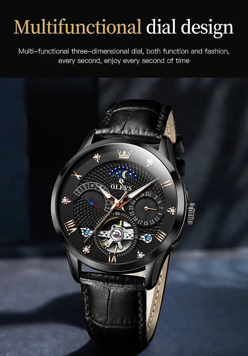 Olevs 6652 High-Quality Movement Automatic Mechanical Sports watch