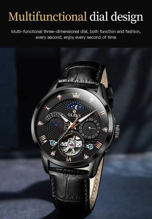 Olevs 6652 High-Quality Movement Automatic Mechanical Sports watch
