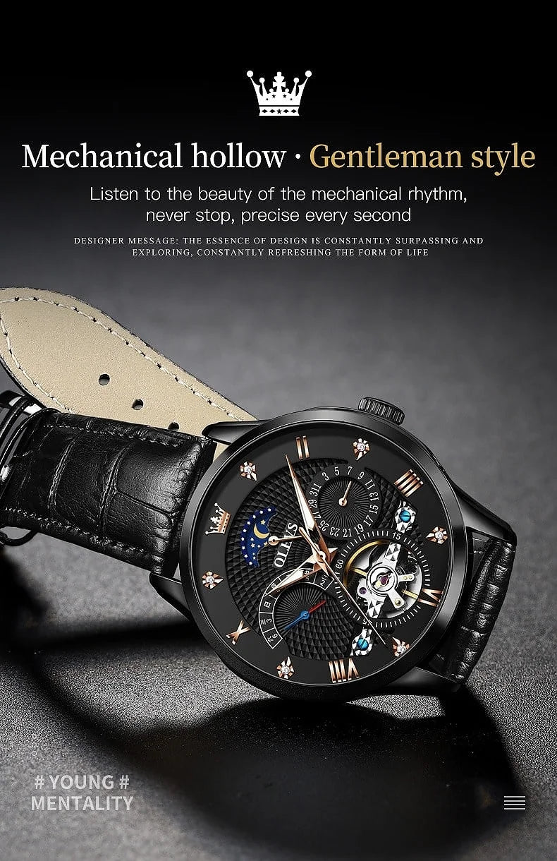 Olevs 6652 High-Quality Movement Automatic Mechanical Sports watch
